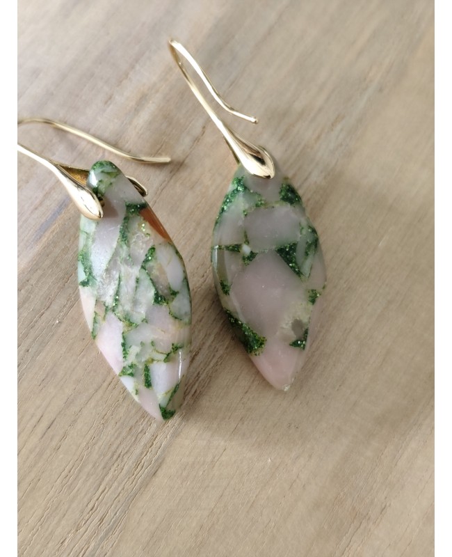 Boucles  d'oreilles Jaspe impérial