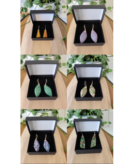 Boucles  d'oreilles Jaspe impérial