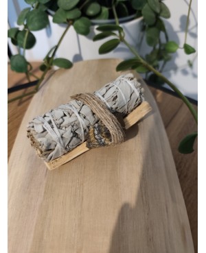 Sauge bois de San Palo et pierre brute