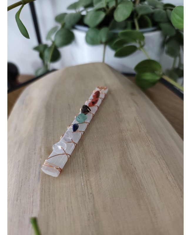 Bâton sélénite 7 chakras