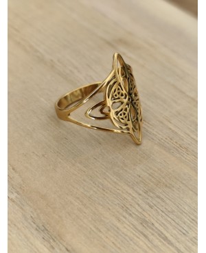 Bague en acier inoxydable nœud de sorcière