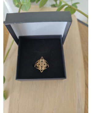 Bague en acier inoxydable nœud de sorcière