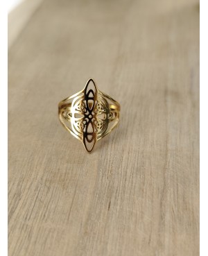 Bague en acier inoxydable nœud de sorcière