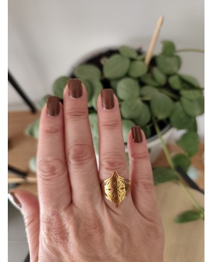 Bague en acier inoxydable nœud de sorcière