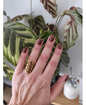 Bague inox plaquée or, plusieurs déclinaisons :  - Fleur de vie, la fleur de vie est reconnue pour des propriétés de protection,