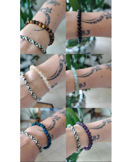 Bracelet perle en pierre