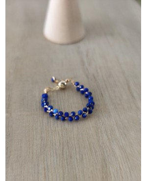 Bague anneau réglable en Pierre et acier inoxydable