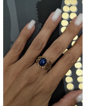 Bague en acier inoxydable dorée et pierre de qualité, légèrement ajustable, plusieurs déclinaisons possible :